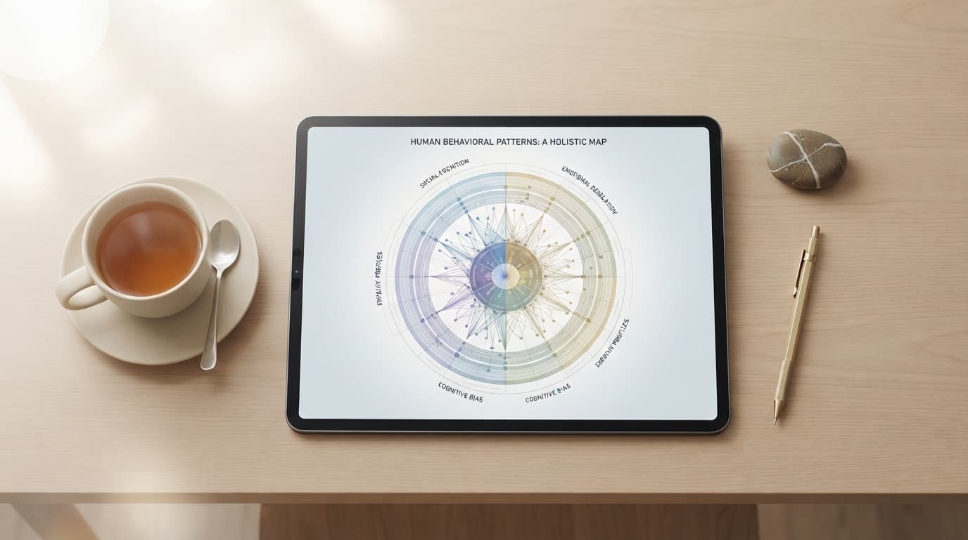 Tablet com mapa comportamental